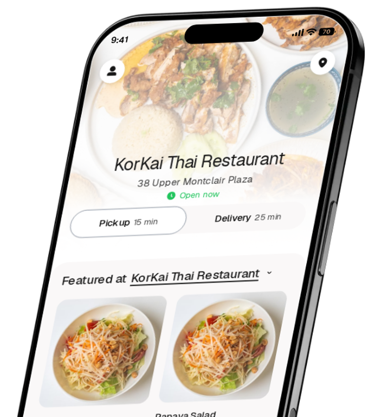 KorKai Thai Restaurant app preview